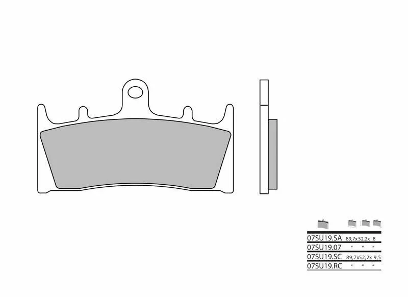 Plaquettes de frein BREMBO route métal fritté - 07SU19SA - Photo 1/1
