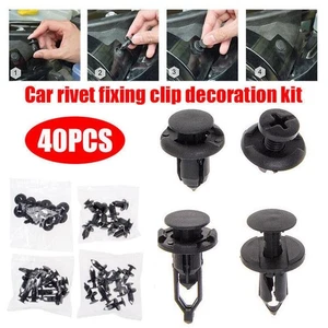 40PCS Body Bumper Rivet Car Accessories Push Retainer Pin Trim Moulding Clips - Picture 1 of 12