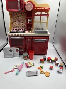 Our Generation Red Glitter Kitchen Play Set by Battat ALSO USED W/AMERICAN GIRL - Picture 1 of 24