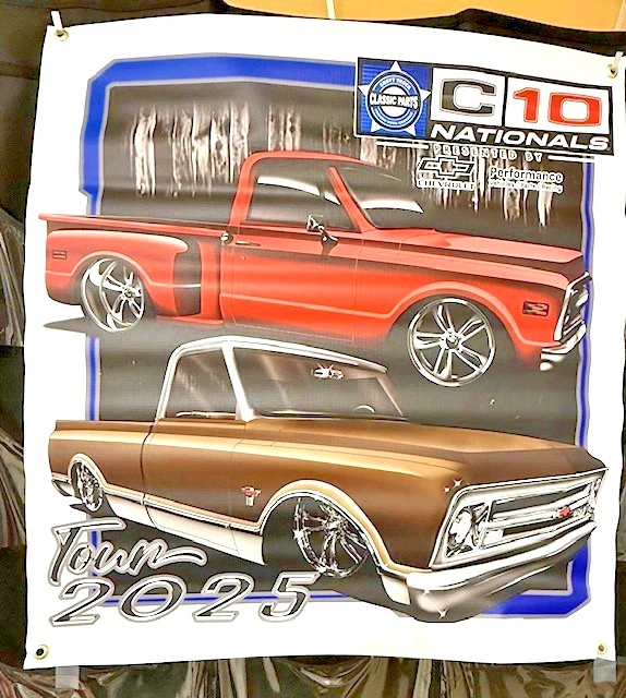 TOUR 2025 C10 Nationals Banner Presented BY Chevrolet Performance - Image 1 of 1
