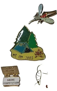 Lote de 4 alfileres para mosquitos 2003 Camp Michigan Odyssey Of The Mind OotM OM - Imagen 1 de 9