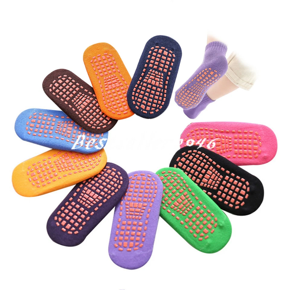 10 Pairs Anti Slip Non Skid Ankle Socks With Grips for Baby Toddler Boys Girls - Image 1 of 4