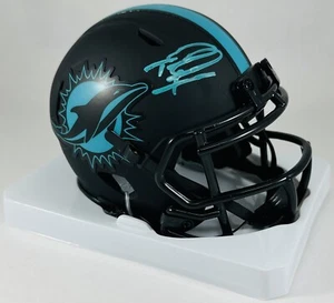 Tua Tagovailoa Signed Miami Dolphins Eclipse Mini Helmet NFL + Fanatics COA - Picture 1 of 2