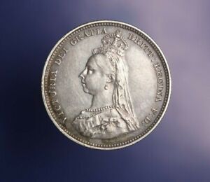 Victoria 1888 Shilling silver coin - nice grade - lustrous