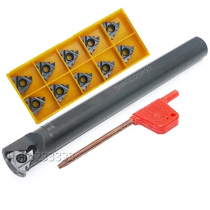 SNR0020R22 internal Lathe Threading Holders Boring Bar + 22IR N60 Thread inserts - Imagen 1 de 6