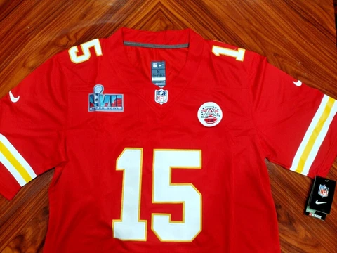 (2023) kc Chiefs PATRICK MAHOMES (Fully Stitched & Embroidered) ADULT Cover