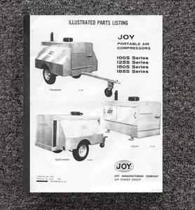 Air Compressors Parts Manual Joy Portable Series 100S 125S 150S 185S Illustrated - Picture 1 of 14