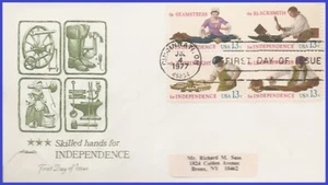 USA3 #1717-20 ADDR ARTMASTER FDC BL4 Skilled Hands - Bild 1 von 1