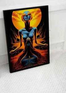 TRIPPY PSYCHEDELIC MEDITATION YOGA LOTUS POSTER PRINT LARGE ART SIZE A3 A4 A2 A1 - Picture 1 of 1