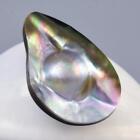 Mabe Blister Pearl in Shell Extreme Colorful Rainbow Iridescent 9.49 g Cabochon