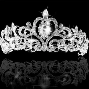 Makone Crown Crystal Tiara With Birthday Queen Sash, For Women Girls - Picture 1 of 6
