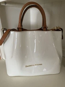 Dooney & Bourke Large White Patent Barlow Purse. Brand New Without Tags - Picture 1 of 11