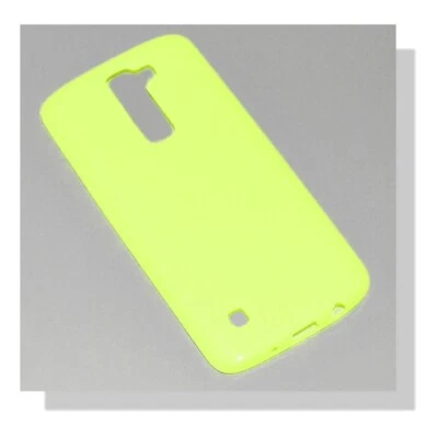 Custodia Silicone Back Case Fluo Cover Gel Glitter Ultra Sottile Lg K7 Lte Lime - Immagine 1 di 4