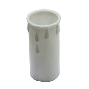 White wax drip plastic candle tube 7cm - Picture 1 of 1