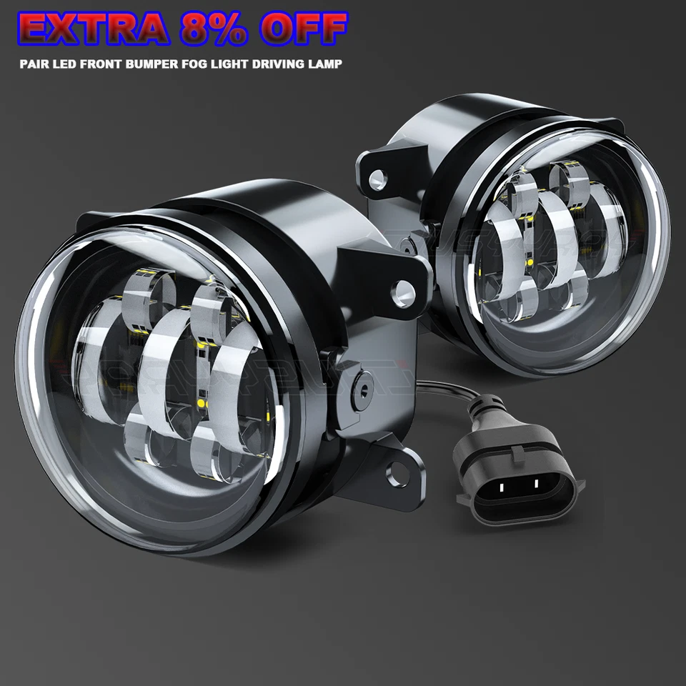 LED Driving Fog Light Lamp Front Bumper Light Driver + Right Passenger Side - Image 1 of 4