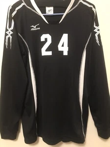 Mizuno Pittsburgh Women’s Athletic Long Sleeve Top Shirt Large Black White Logo. - Picture 1 of 7