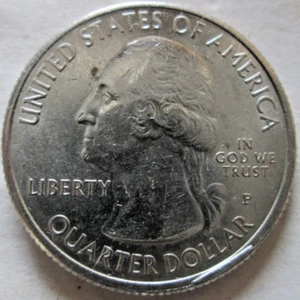 2018-P ATB VOYAGEURS CLAD QUARTER, OBVERSE RIM CUD ERROR, AU/MS, CIRCULATED - Picture 1 of 3