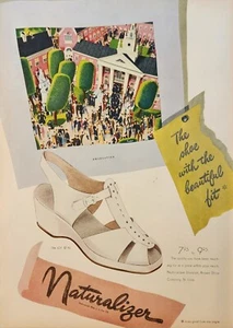 1947 Naturalizer Shoes High vintage ad graduation - Picture 1 of 1