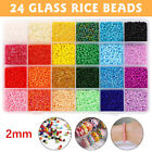 24000pc Glass Seed Beads 24 Colors Loose Beads Kit Diy Making Bracelet Beads 2mm