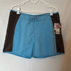 Royal Robbins Radeau Azure Blue Brown Color Block Shorts Quick-Drying 16 NWT - Picture 1 of 7