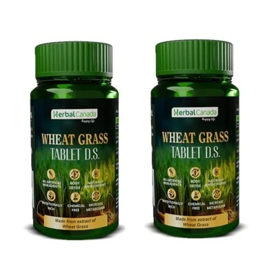 Hierba de trigo 120 comprimidos D.S. Hierba de trigo orgánica paquete de 2 Foto 1 de 4