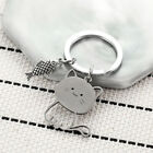 Funny Cartoon Fish Cat Keychain Couple Stainless Steel Keyring Lovely Pendan H?W