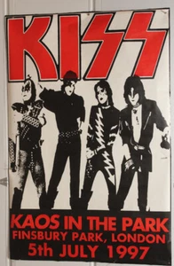 PÓSTER ENROLLADO KISS KAOS IN THE PARK VINTAGE 55 X 40" 1997 NUEVO EN STOCK - Imagen 1 de 1