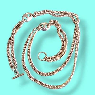 Cinturón o collar de cadena Lee Angel vintage raro tono dorado 36 pulgadas con cierre de palanca Foto 1 de 4