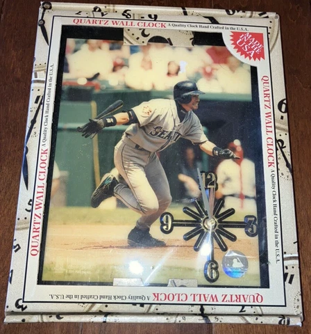 Brand New Quartz Wall Clock Ichiro Suzuki In Box Cover