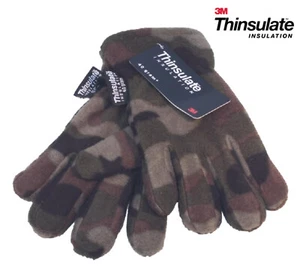 Guantes camuflados Thinsulate para hombre con aislamiento térmico polar cálido invierno al aire libre - Imagen 1 de 3
