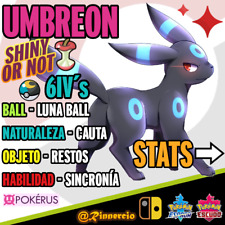 Umbreon Competitivo "Shiny or not" 6 IVs Pokemon Espada-Escudo Pokérus ✨