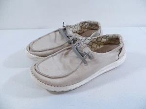 Zapatos Mocasines Hey Dude Wendy Gris Perla Brillante Para Mujer Sin Cordones Talla 8 - Imagen 1 de 10