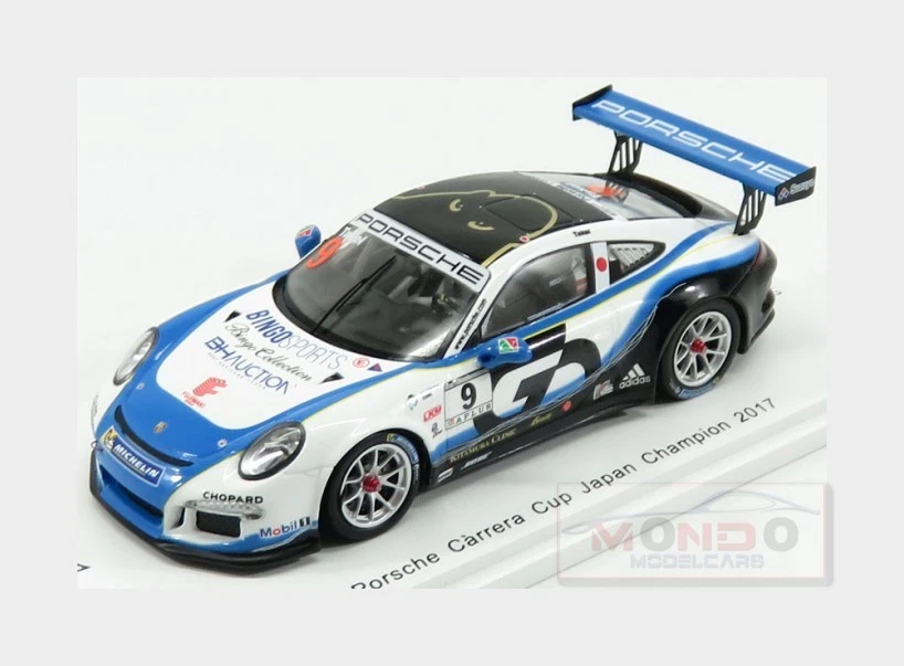 1:43 Spark Porsche 911 991 GT3 #9 Champion Porsche Carrera Cup Japón 2017 SJ057 Foto 1 de 2