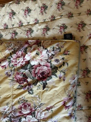 Edredón Ralph Lauren Full Queen Yellow Roses Sophie Brooke Cottage LEER Foto 1 de 4