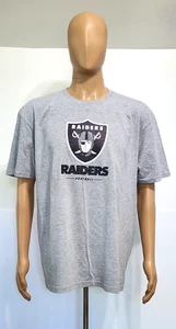 Las Vegas Raiders Fanatics Grey Vinyl Graphic Print Logo T Shirt mens X-Large - Picture 1 of 5