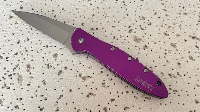 Navaja de Bolsillo Plegable 1660PUR Kershaw Ken Diseño Cebolla Puerro Linerlock Hoja Lisa Foto 1 de 4
