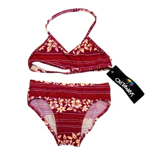 Castaways Mädchen rosa Hawaii Blumenmuster Bikini Größe Large - Bild 1 von 2