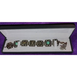 Vintage Boho Egyptian Revival Charm Bracelet - Picture 1 of 6