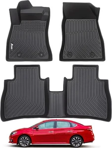 Alfombrillas para todo tipo de clima compatibles con Nissan Sentra | TPE moldeadas en 3D personalizadas - Imagen 1 de 9