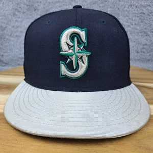 Seattle Mariners Mütze Kappe nicht verstellbar 7 1/2 blau silber 30. Jubiläum Patch MLB Herren - Bild 1 von 11