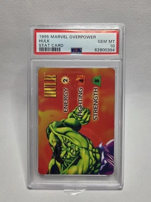 1995 Marvel Overpower Hulk - Stat Card PSA 10 - Image 1 of 2