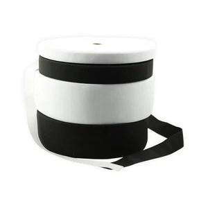 Knitted Elastic 2-1/2" Width X 50 Yards Black/White for Waistband Underwear (... - Picture 1 of 3