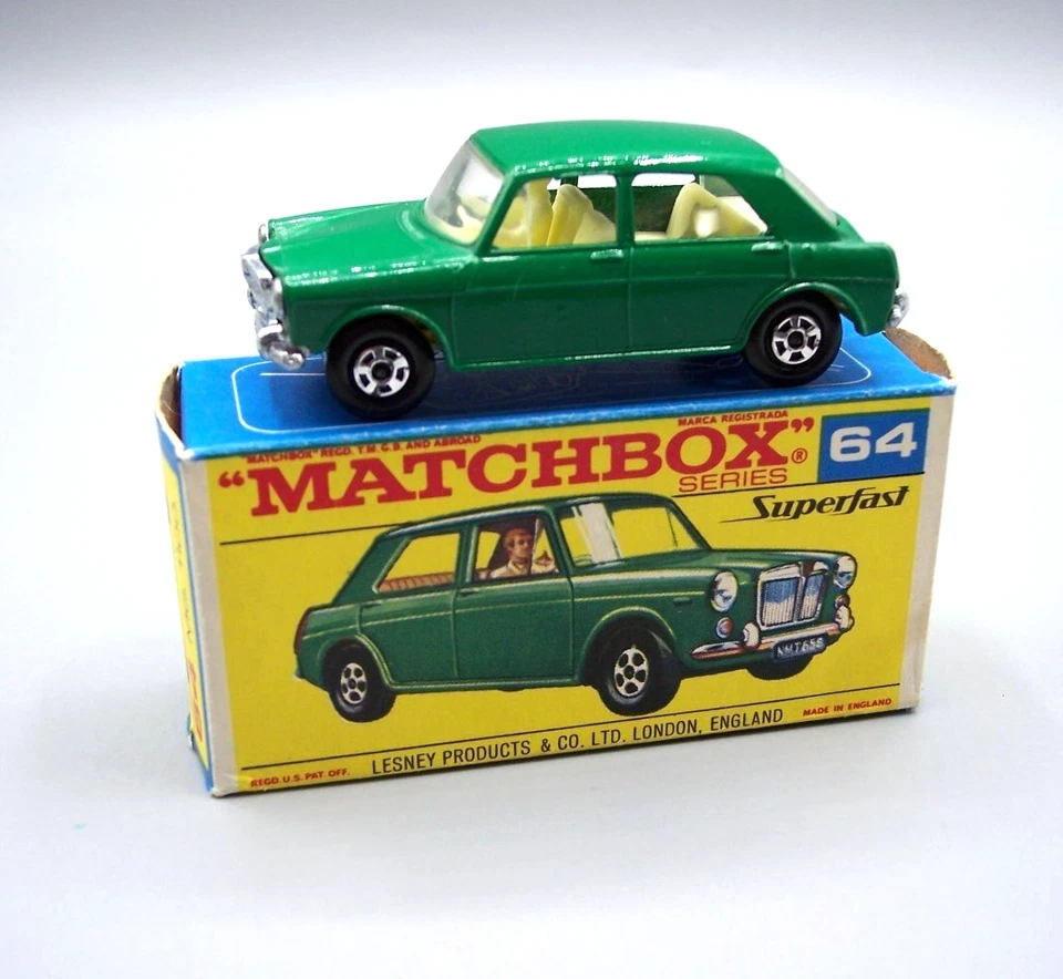 "MATCHBOX" *TRANSITIONAL SUPERFAST* SF-64 MG-1100 **GREEN** Near MINT BOXED - Image 1 of 4