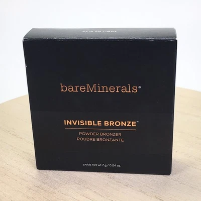 BareMinerals Invisible Bronze Powdered Bronzer Fair To Light 7g .24oz Compact - Image 1 of 3