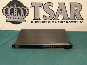 Netgear GS724TPS 24 Port 10/100/1000 PoE Stackable Gig Switch mit Rackmounts - Bild 1 von 10