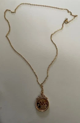 24ct plated colour good quality replica  Sovereign 60cm Necklace - Image 1 of 3