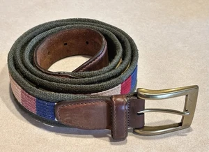 Duluth Trading Co braun Leder & Southwest Stoff Gürtel Herren Größe 46 " - Bild 1 von 6