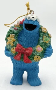 Sesame Street Cookie Monster Wreath Ornament - Foto 1 di 5