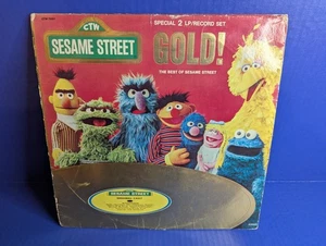 Vintage 1977 Vinyl 2-LP Record Set GOLD! Best of Sesame Street CTW 89006 - Bild 1 von 19