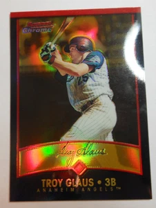 2001 Bowman Chrome TROY GLAUS Gold Refractor 33/99 CARD #50 - Picture 1 of 8